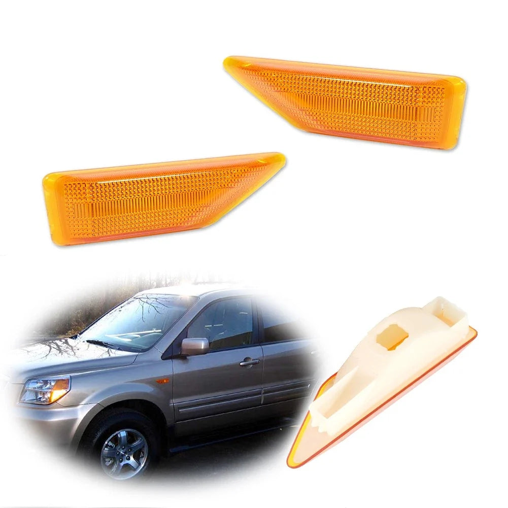 Set of 2 Amber Lens Front Side Marker Lights for Honda Element (2009–2011)
