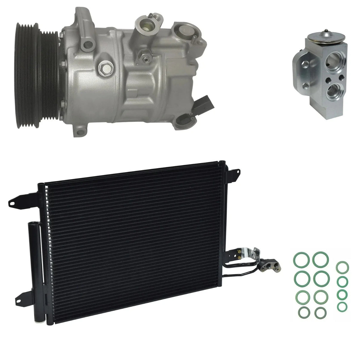 A C Compressor Kit With Condenser for Volkswagen GTI 2.0L (2011–2011)