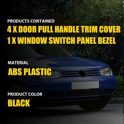 5X Window Switch Bezel Door Handle Trim for VW Jetta MK4 1998-2004