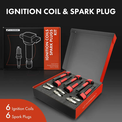6 Ignition Coils with 6 Iridium Platinum Spark Plugs for Honda Acura