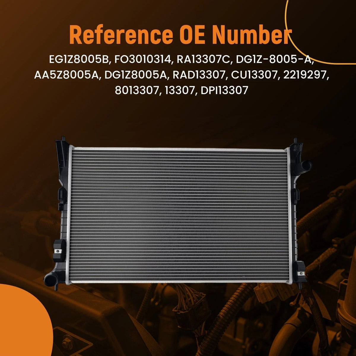Coolant Radiator for Ford Police Interceptor (2014–2019) DG1Z8005A 13307