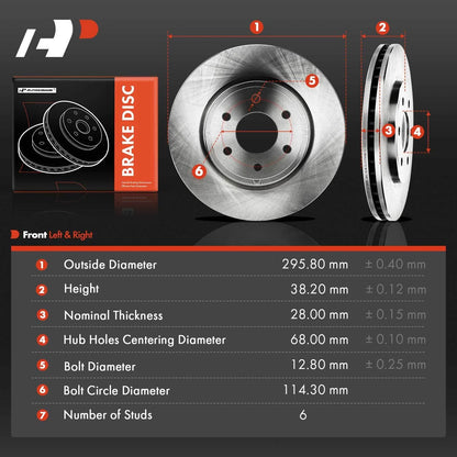 Front Brake Rotors for Frontier Xterra Pathfinder 2005-2022