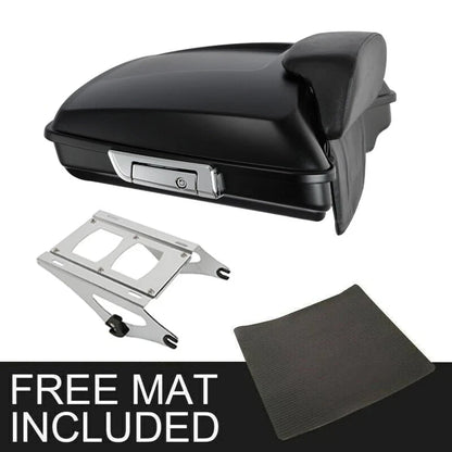 Trunk Backrest Matte Razor with Chrome Mount for Harley Road King 2014-2026