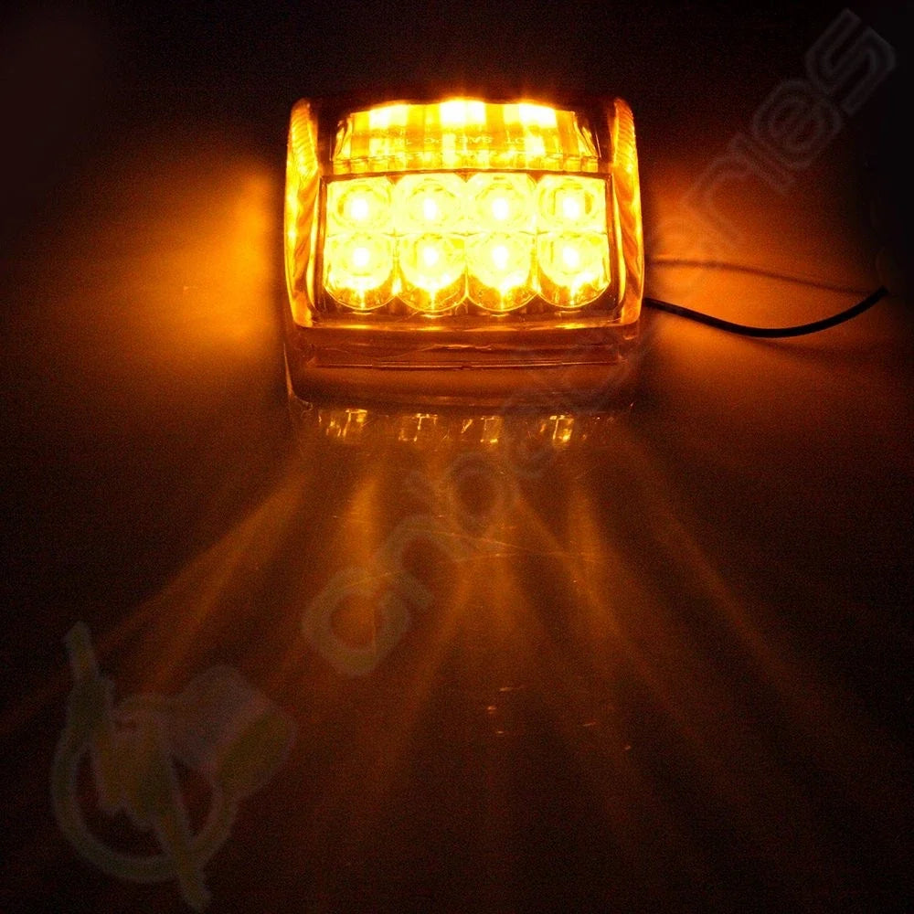 7pcs Amber 17LED Roof Running Clearance Light Assembly for Freightliner/Mack