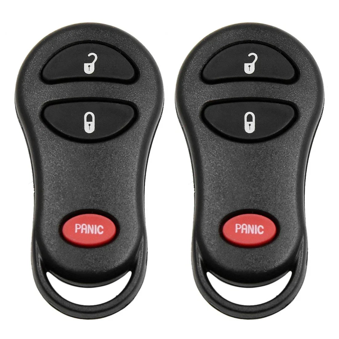 2 x Key Fob Shells for Dodge Remote Case Replacement (2001-2005)