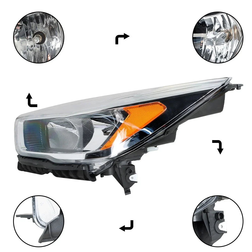 Chrome Headlight Assembly for Ford Escape (2017–2019)