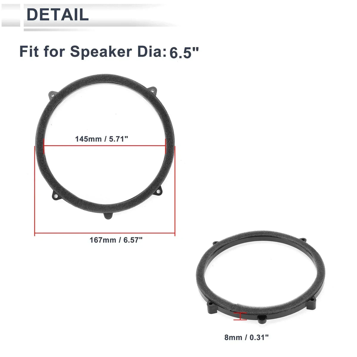 Adaptor Ring for 6.5" Speakers - Mercedes-Benz Fitment