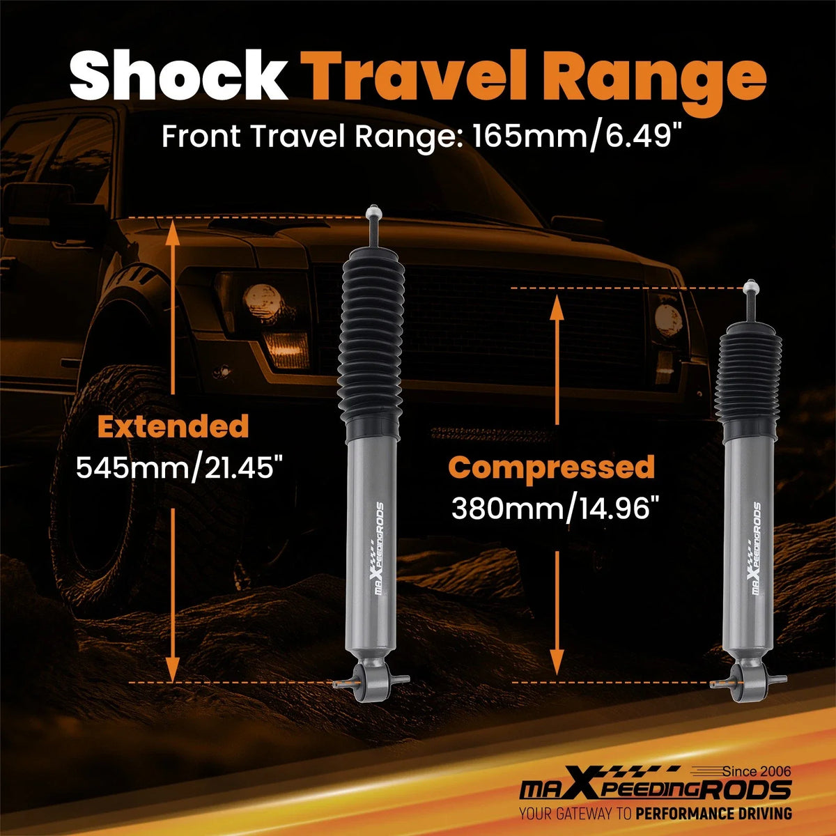 Front Shock Absorbers 2.5-4" for Chevrolet Silverado 1500 1999-2006