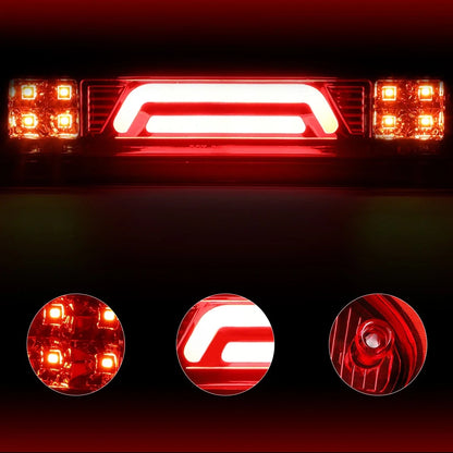 Dual 3D LED Bar Third Tail Brake Light + Cargo Lamp for Dodge Ram (2002–2009)