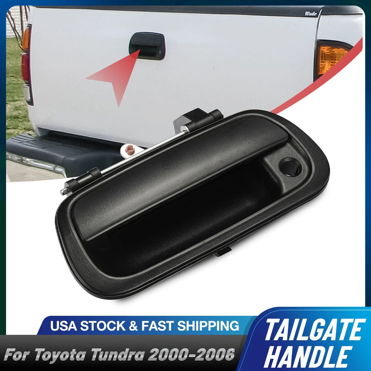 Tailgate Handle with Keyhole Latch for 2000-2006 Tundra