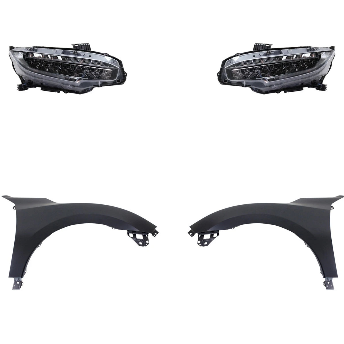 Headlight Kit for Honda Civic (2016–2018) Left & Right Assy LED