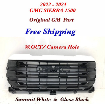 2022-2024 GMC Sierra 1500 Front Upper Grille, Summit White