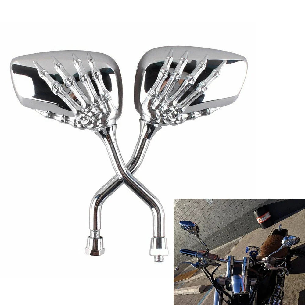 Motorcycle Rearview Side Mirrors with 8mm Thread for Honda Suzuki