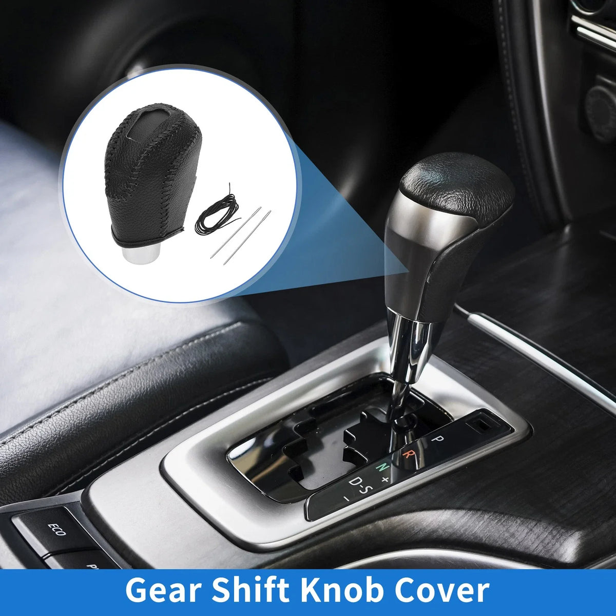1 Pc Gear Shift Knob Cover for Volkswagen Taos (2022–2023) Pebbled Black