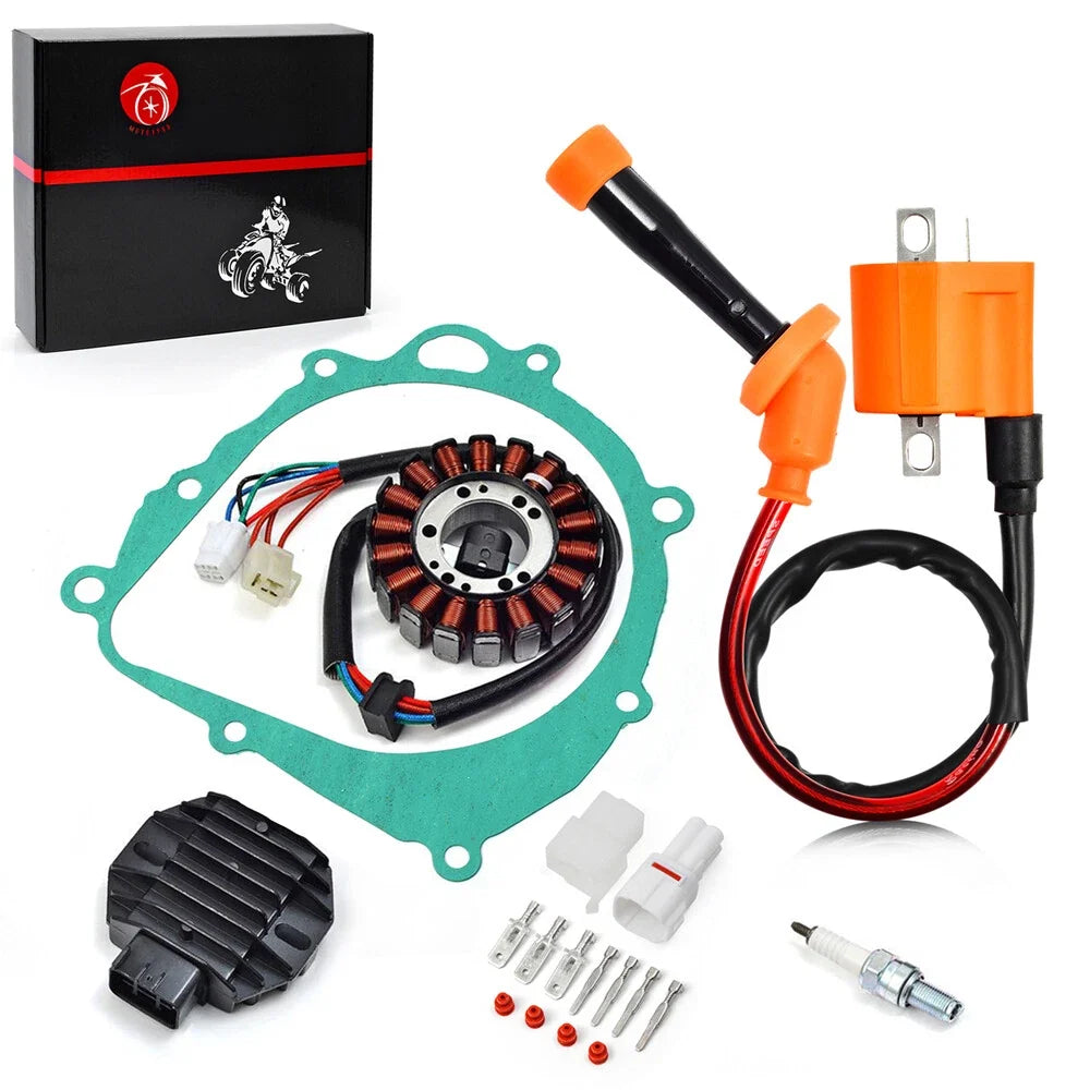 Regulator Stator Ignition Coil Spark Plug for Suzuki Quadsport Z400 2003-2008