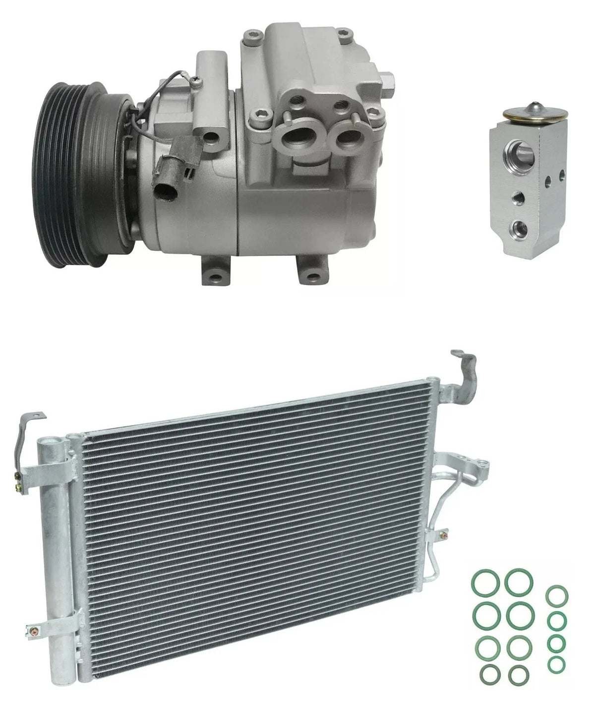 AC Compressor Kit With Condenser for Hyundai Tiburon 2.7L (2005–2008)