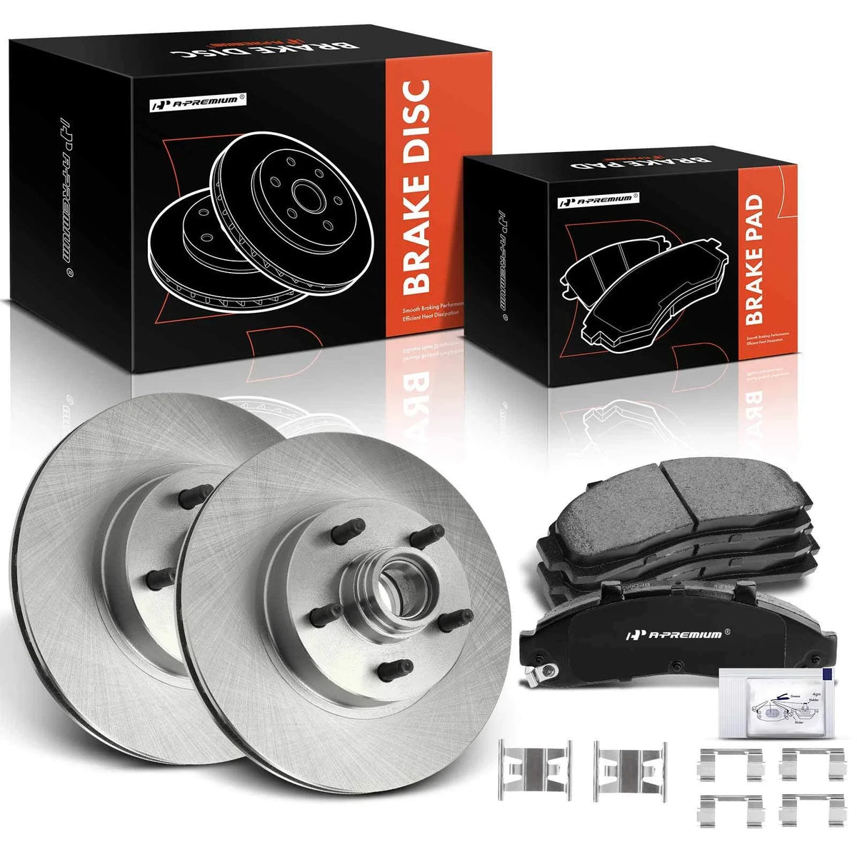 Set of 2 Front Disc Brake Rotors & Ceramic Pads for Ford Explorer (1995–2001)