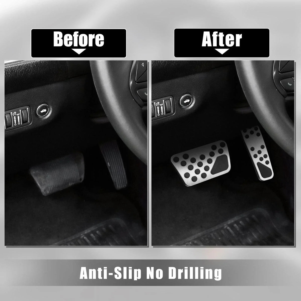 Brake & Gas Accelerator Pedal Cover Set for Dodge Chrysler