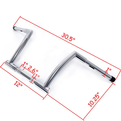 10" Rise Chrome Handlebar for Harley FXDLS FLS FLSS FLSTC 2016-2017