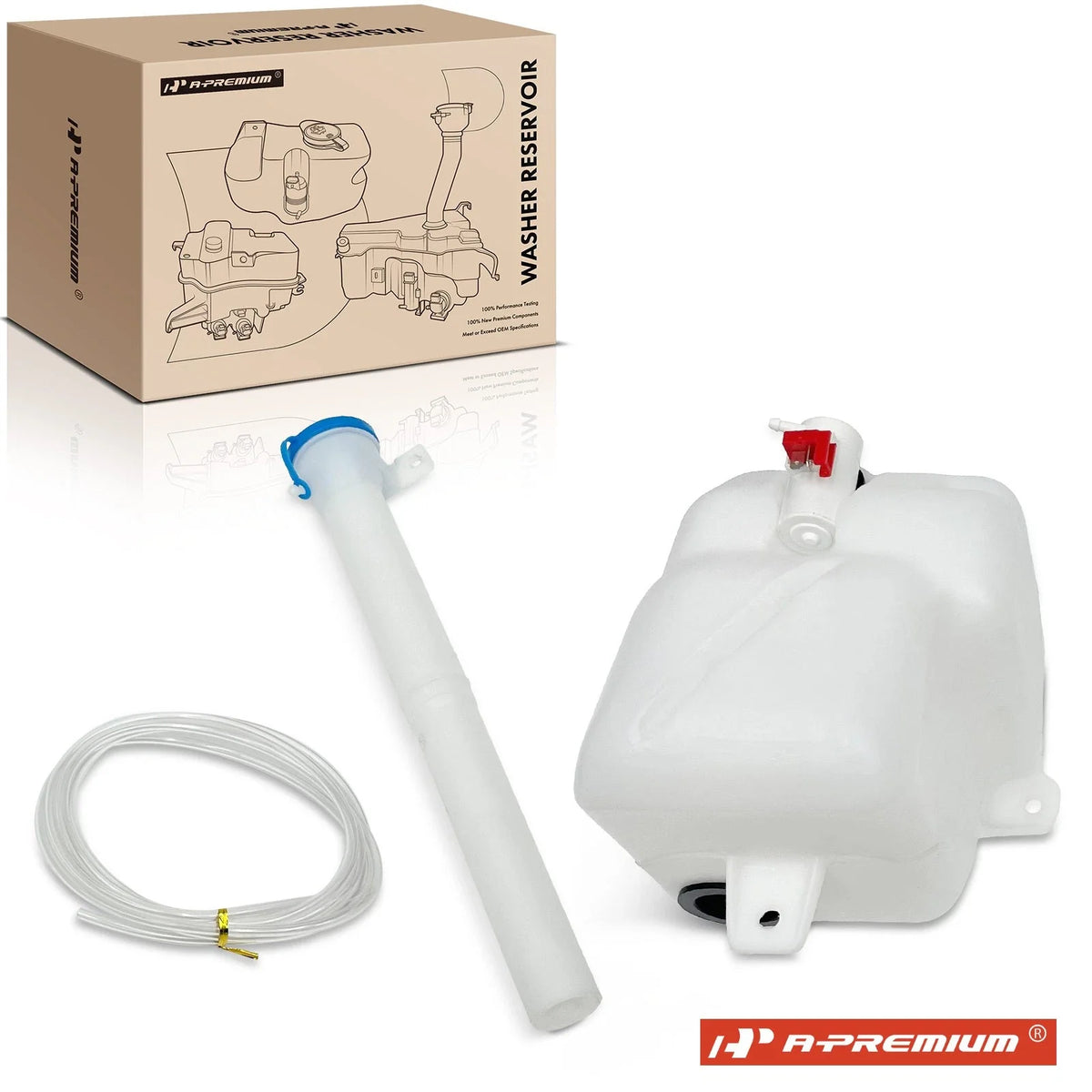 Windshield Washer Reservoir with Cap & Pump for Honda Accord (1990–1993)