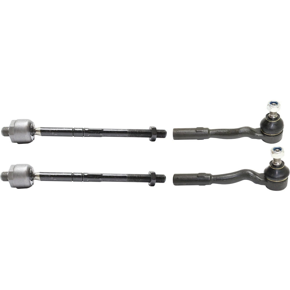 Set of 4 Front Inner & Outer Tie Rod Ends for Mercedes Benz
