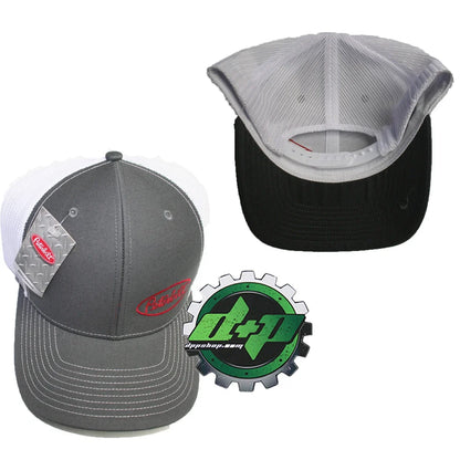 Charcoal/White Mesh Back Baseball Cap for Peterbilt Trucks (All Years)