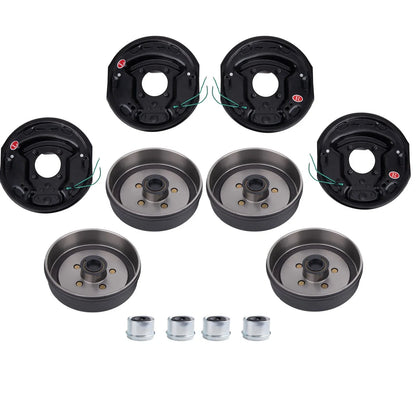 3500 lb Axle Electric Brake Drum Kit (5 On 4.5") - 4Pcs Set