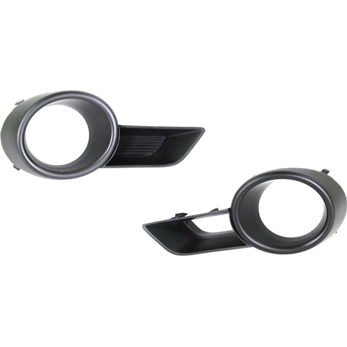 Fog Light Trim Set for Toyota Highlander (2008–2010) Left & Right Black Plastic