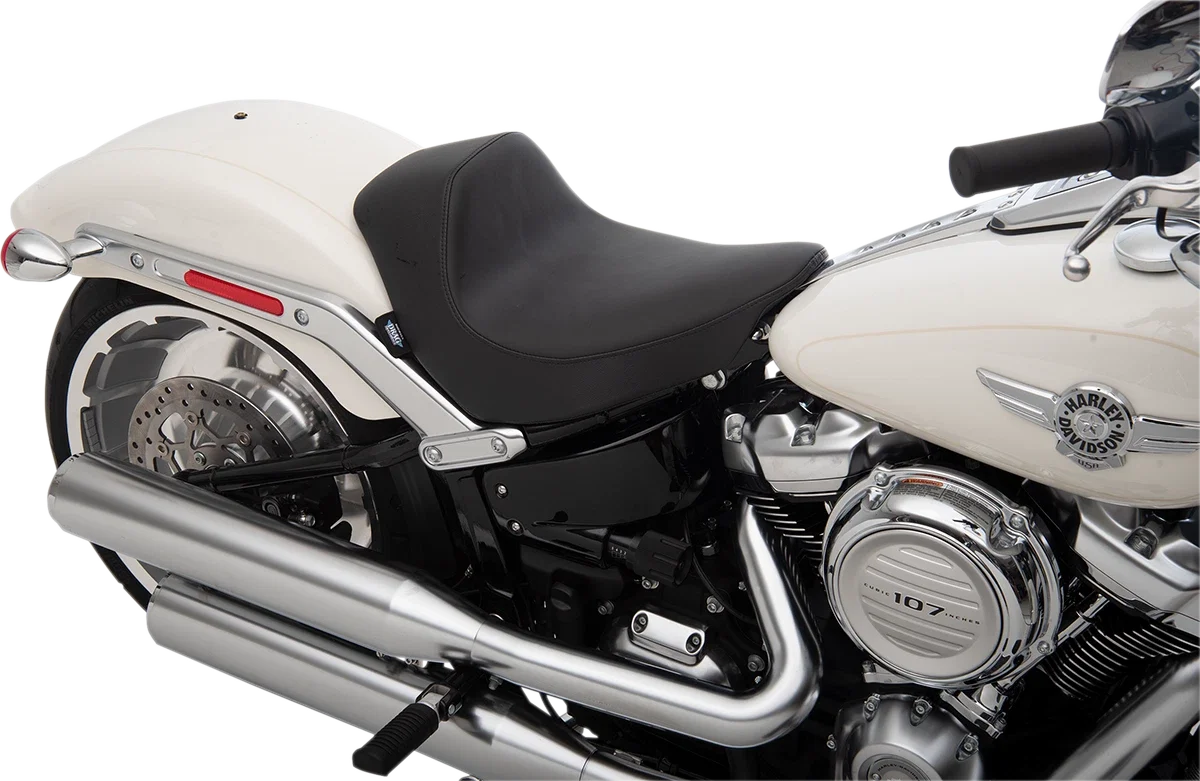 Smooth EZ-Solo Seat for Harley FLFB/S - Solar-Reflective Leather