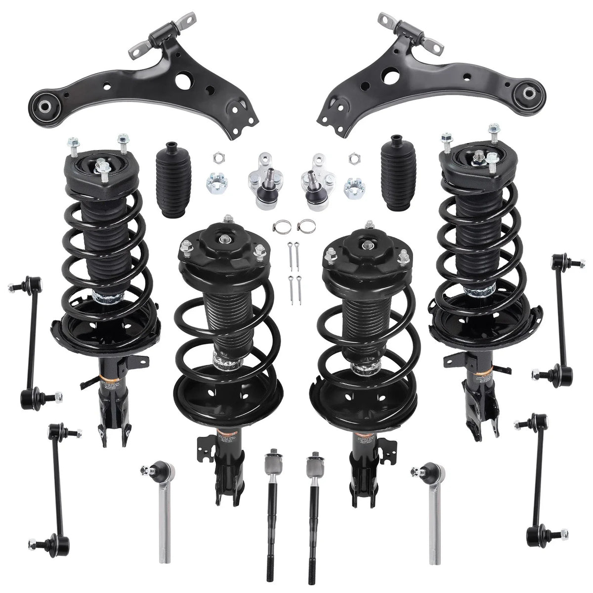 Front Rear Struts Lower Control Arm Sway Bar Kit for Toyota Highlander (2004–2007)