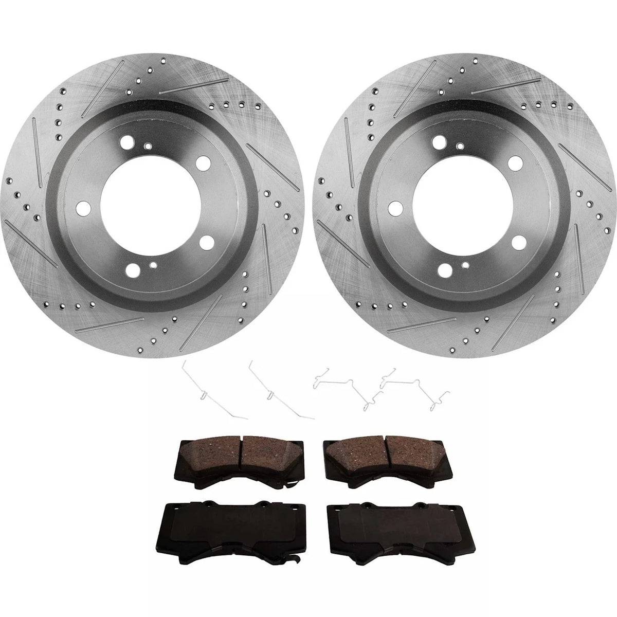 Front Brake Pad and Disc Set for Toyota Sequoia (2008-2022) Ceramic