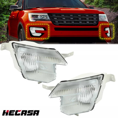 Pair of Halogen Fog Lights for Ford Explorer 2016-2019