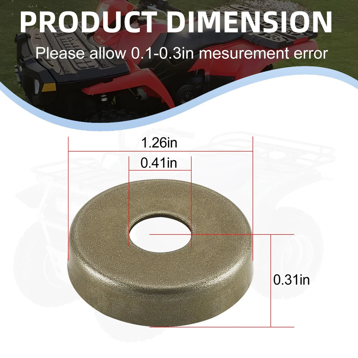 4Pcs A-Arm Bushing Cap 0451762 for Polaris Predator 50 (2004–2007)