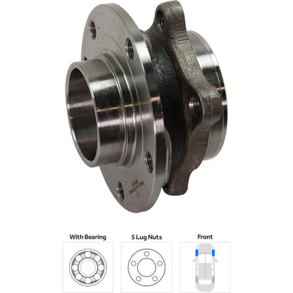 Front Wheel Hubs with Bearing Left & Right for Chrysler 200 (2015-2017)
