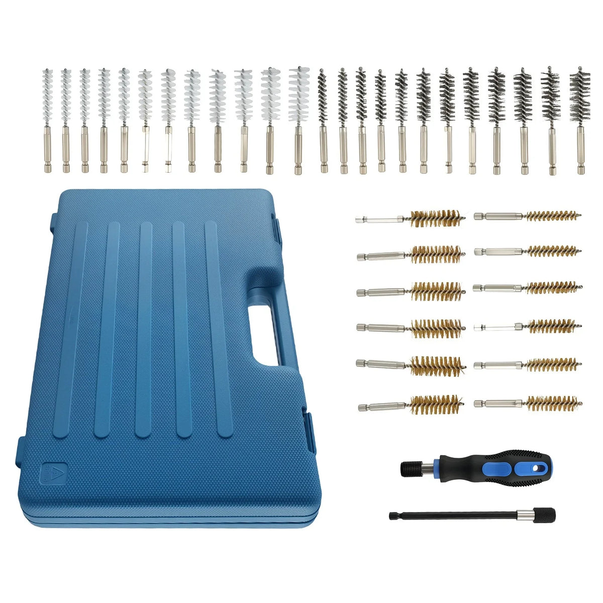 36 Piece Wire Brush Set for Drill - Hex Shank 8-19mm