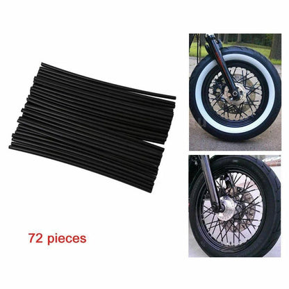 Black Spoke Wraps Set of 72 for BMX Mountain Bike