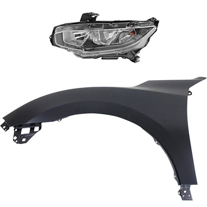 Headlight Kit for Honda Civic (2017–2018) Driver Side, Fender 33150TBAA01