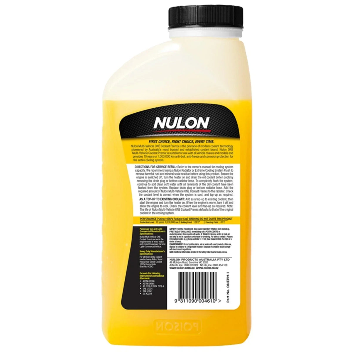 Multi-Vehicle 1L Coolant Premix for Reliable Cooling System