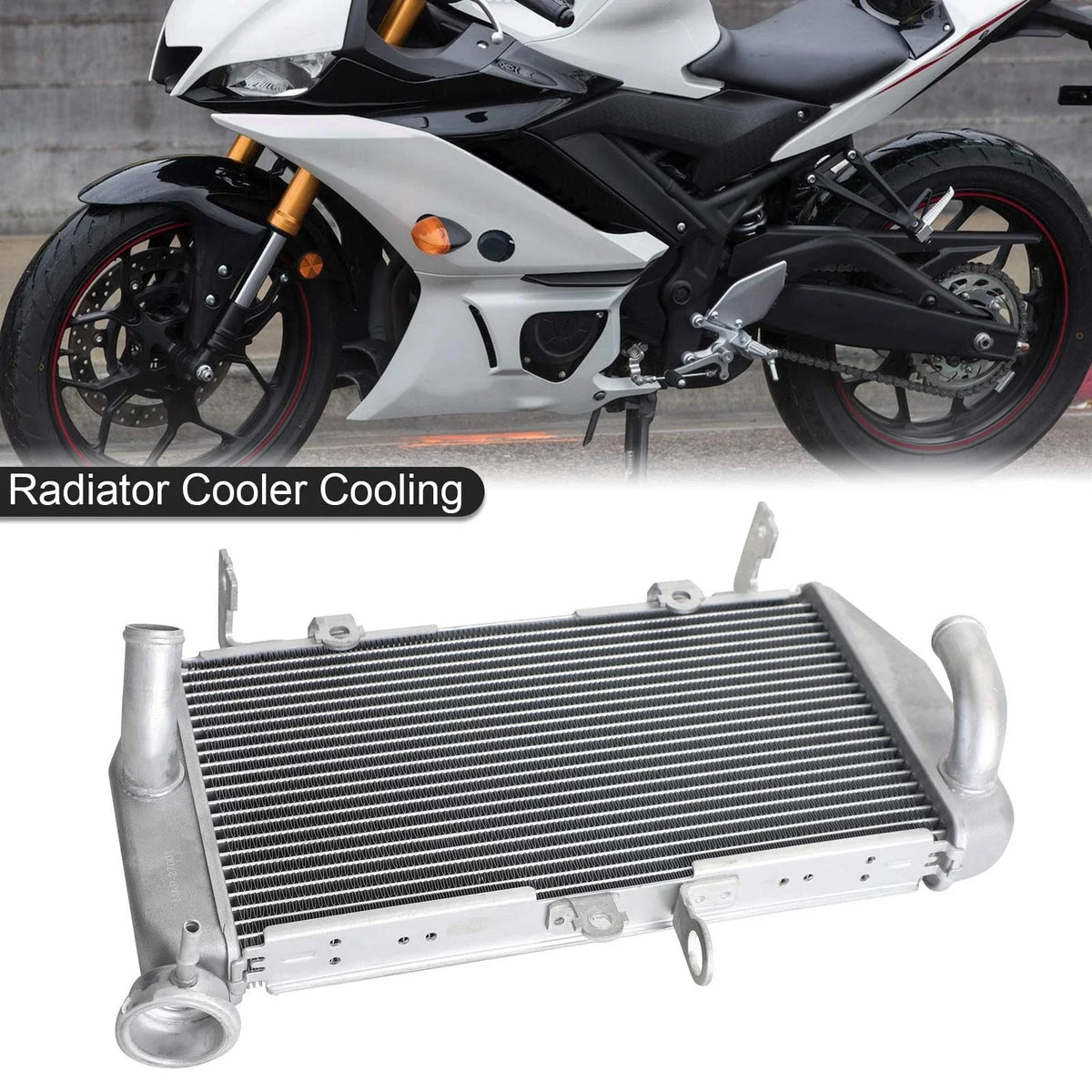 Silver Radiator Cooler for YZF R3 Yamaha (2015–2021)