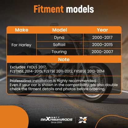 Air Cleaner Filter Intake Kit Chrome for 2000-2007 Harley Touring Models
