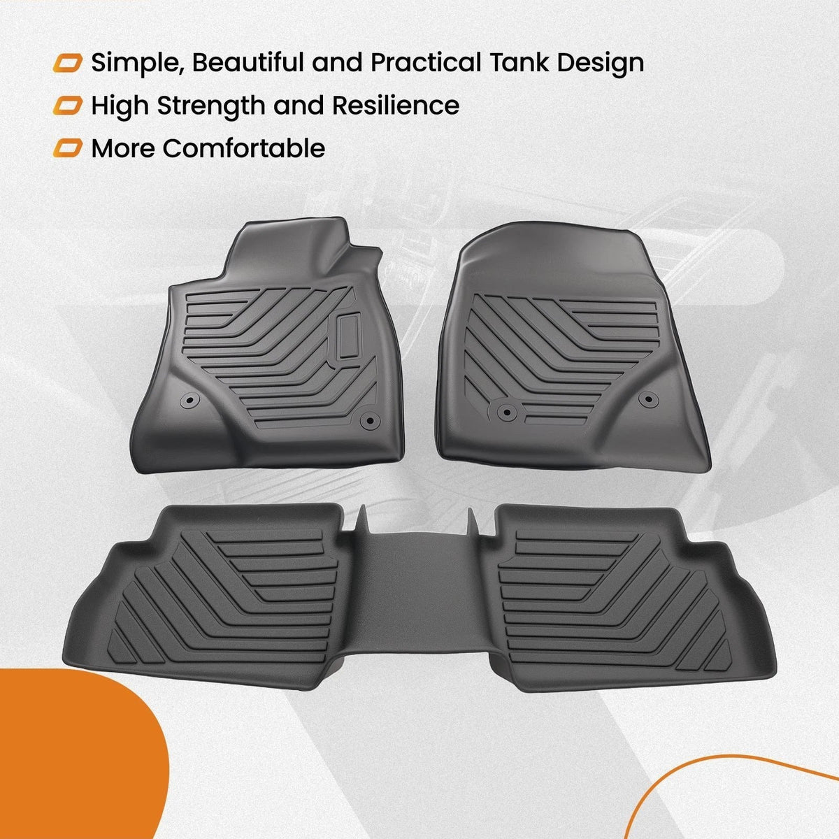 TPE Waterproof Floor Mats Liner Set of 4 for Mazda 3 (2014–2018)
