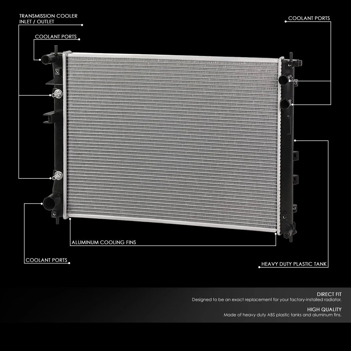 Aluminum Core Engine Cooling Radiator DPI 2846 for Subaru B9 Tribeca (2006–2014)