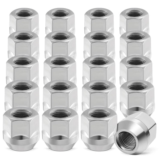 20pcs Open End Bulge Chrome Lug Nuts for Chevrolet Buick GMC Pontiac (–)