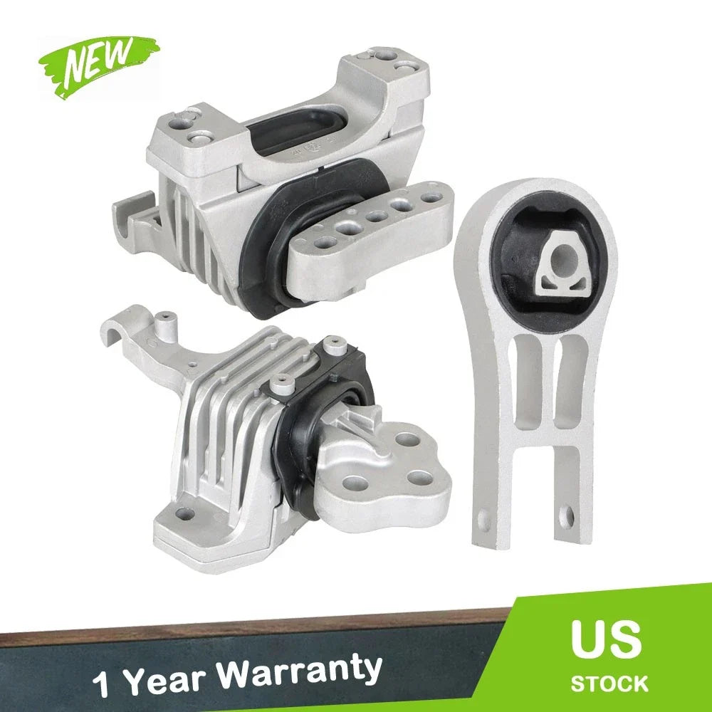 Set of 3 Engine Motor & Transmission Mounts for Chrysler 200 Jeep Cherokee