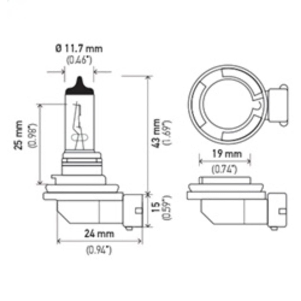 Hella H11 YL Light Bulb for Mercedes CL Class, Chevy, VW, 4 Runner, 5 Series