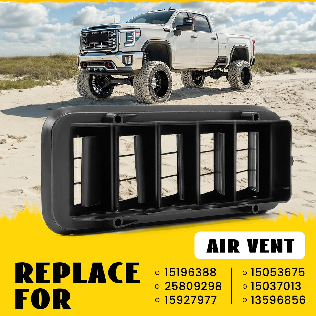 Back Panel Air Vent Grille for Chevy Silverado GMC Sierra (1999–2021)