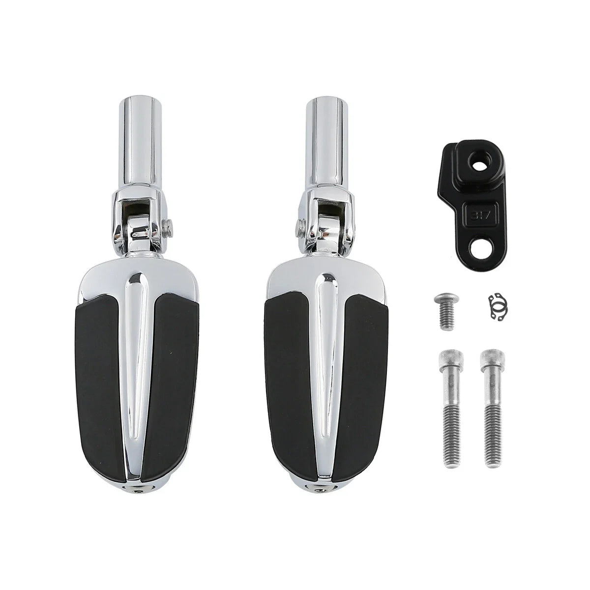 Chrome Passenger Footpeg Pedals for Harley Softail Slim (2012–2017)