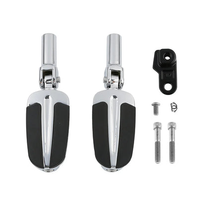Chrome Passenger Footpeg Pedals for Harley Softail Slim (2012–2017)