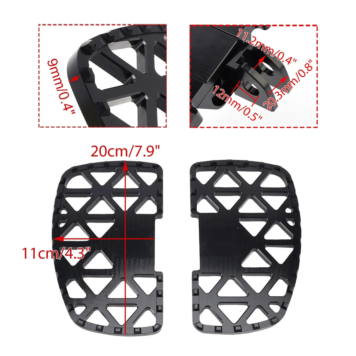 Front Footrests Foot Pegs for Kawasaki Vulcan S 650 (2018–2025)