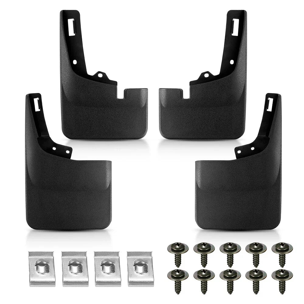 4PCS Front and Rear Mud Flaps for 2021–2024 Ford F-150 (with Hardware)